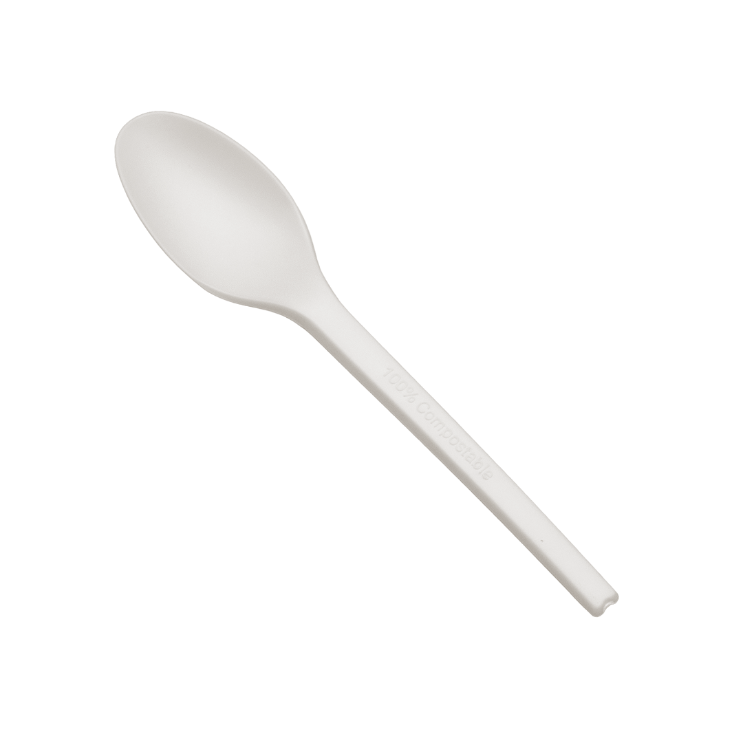 6” Compostable white spoons | 1,000 count case