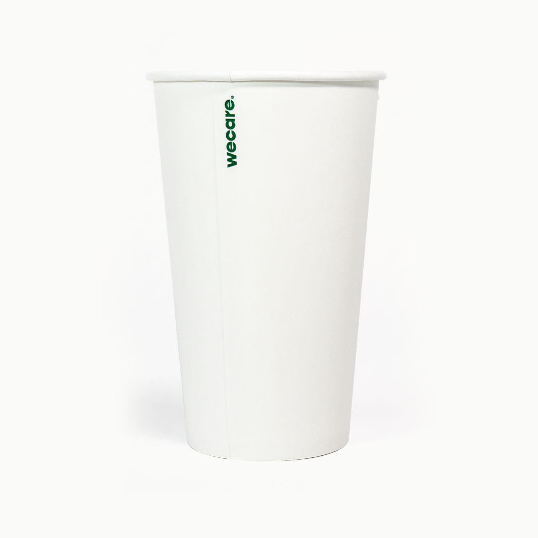 16oz Single Wall Compostable Paper Cup | 1,000 Count Case wecare
