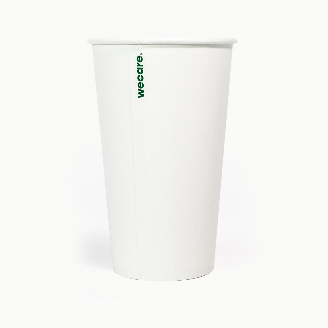 20oz Single Wall Compostable Paper Cup | 1,000 Count Case wecare