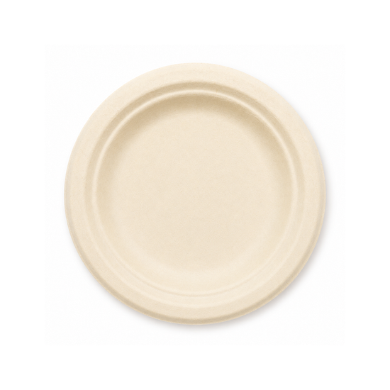 7" Compostable Round Plates | 500 Count Case