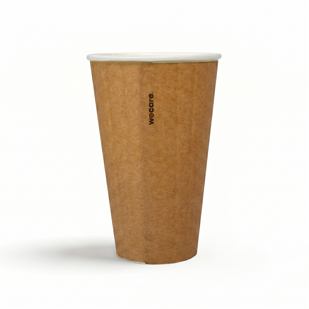 12oz Double Wall Compostable Paper Cup | 500 Count Case wecare