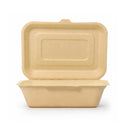 7"x 5" Compostable Clamshell Containers | Bagasse | BPI Certified | PFAS Free | 500 Count Case wecare