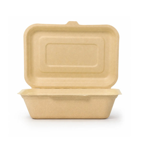 7"x 5" Compostable Clamshell Containers | 500 Count Case
